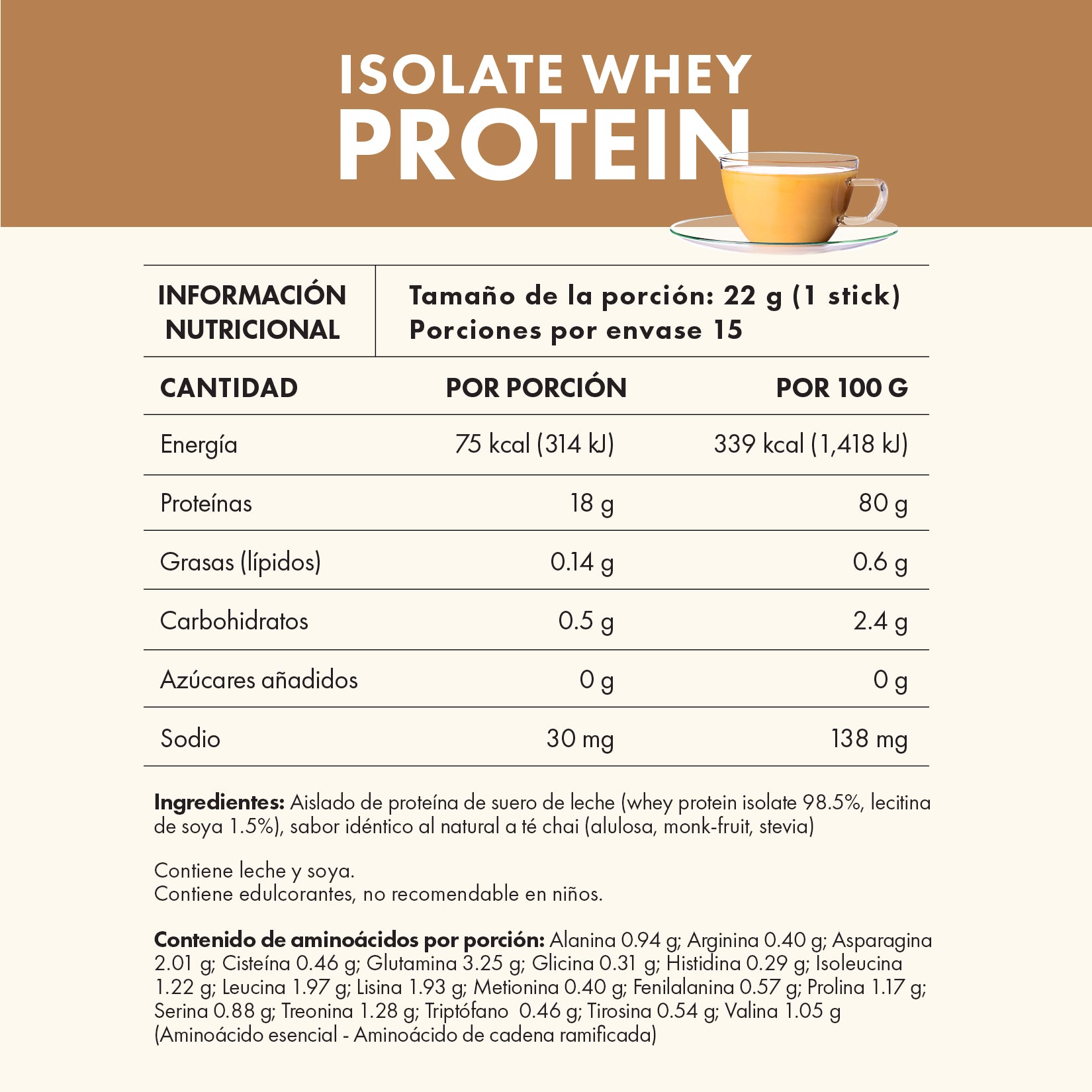 ISOLATE WHEY PROTEIN • Chai