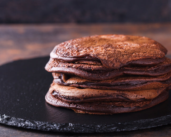 Pancake de manzana con chocolate