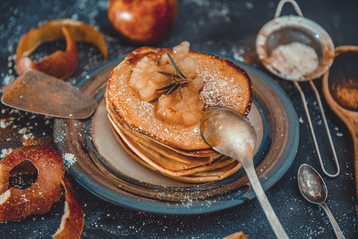 Pancakes de zanahoria con manzana