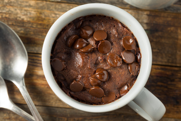 Mugcake de chocolate con cacahuate dulce