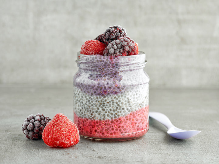 Puding chía de frutos rojos