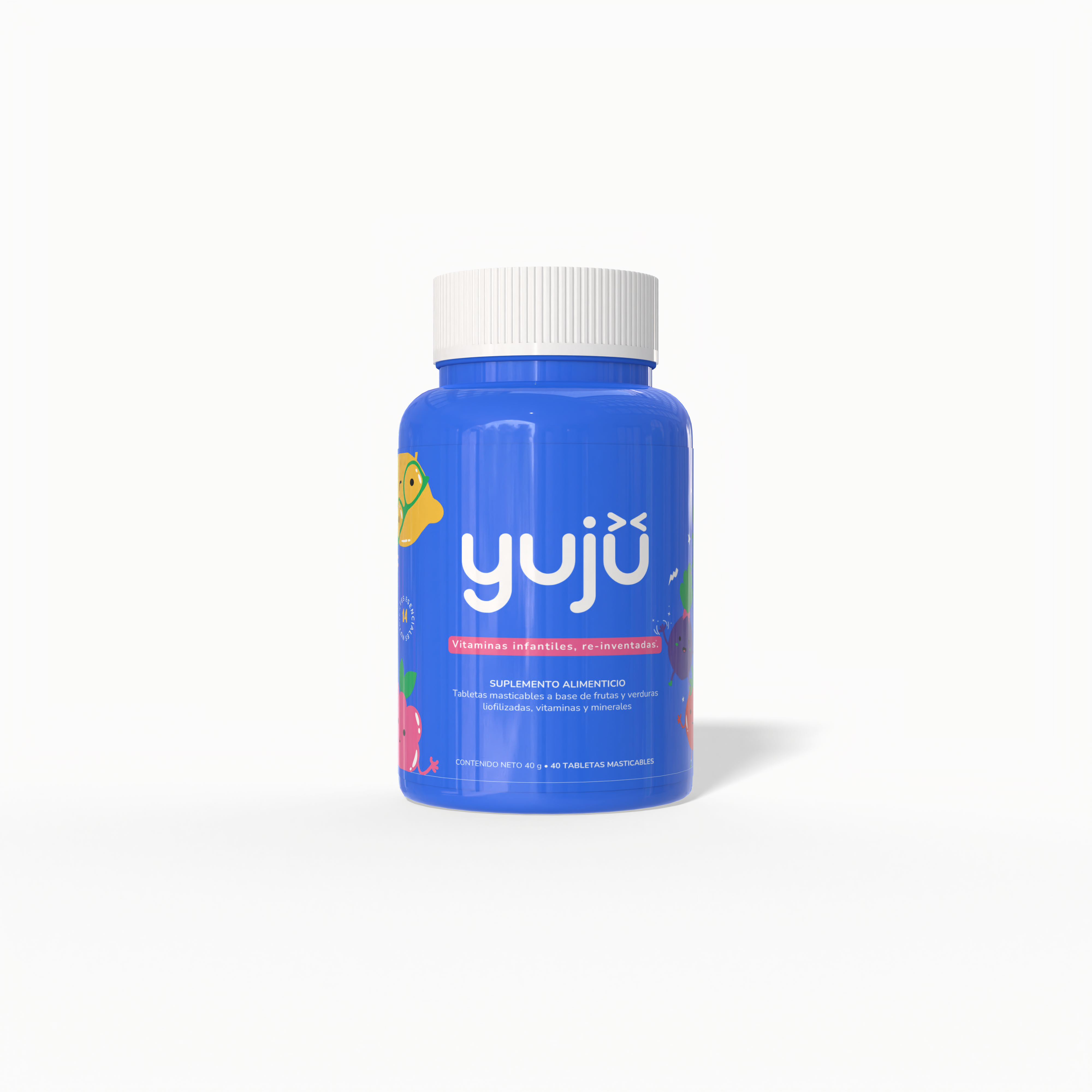 yujü: Vitaminas diarias para niños (bote con 40 tabletas)