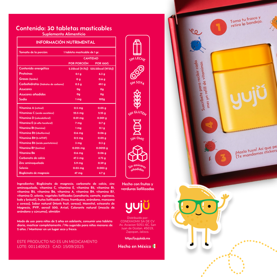 yujü: Vitaminas diarias para niños (90 tabletas)