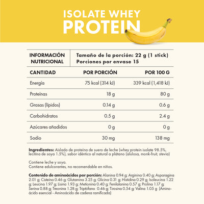 ISOLATE WHEY PROTEIN • Plátano